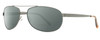 Profile View of Reptile Highlands Designer Polarized Reading Sunglasses with Custom Cut Powered Smoke Grey Lenses in Dark Gun Metal Silver Unisex Pilot Full Rim Metal 61 mm
