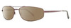Profile View of Reptile Sierra Designer Polarized Reading Sunglasses with Custom Cut Powered Amber Brown Lenses in Espresso Dark Brown Unisex Pilot Full Rim Metal 60 mm