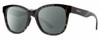 Profile View of Smith Optics Caper-WR7 Designer Polarized Reading Sunglasses with Custom Cut Powered Smoke Grey Lenses in Gloss Black Beige Tortoise Havana Unisex Panthos Full Rim Acetate 53 mm