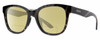 Profile View of Smith Optics Caper-WR7 Designer Polarized Reading Sunglasses with Custom Cut Powered Sun Flower Yellow Lenses in Gloss Black Beige Tortoise Havana Unisex Panthos Full Rim Acetate 53 mm