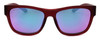 Front View of Smith Optics Ember-LPA Unisex Cat Eye Sunglasses Red/Chromapop Green Mirror 56mm