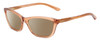Profile View of Smith Optics Getaway-IMM Designer Polarized Sunglasses with Custom Cut Amber Brown Lenses in Crystal Tobacco Brown Ladies Cat Eye Full Rim Acetate 56 mm