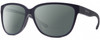 Profile View of Smith Optics Monterey-1JZ Designer Polarized Reading Sunglasses with Custom Cut Powered Smoke Grey Lenses in Matte Midnight Navy Blue Unisex Panthos Full Rim Acetate 58 mm