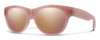 Profile View of Smith Optics Sophisticate-F45 Womens Sunglasses Purple Crystal/Pink Mirror 54 mm