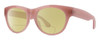 Profile View of Smith Optics Sophisticate-F45 Designer Polarized Reading Sunglasses with Custom Cut Powered Sun Flower Yellow Lenses in Mauve Purple Crystal Ladies Round Full Rim Acetate 54 mm