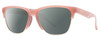 Profile View of Smith Optics Haywire-F45 Designer Polarized Sunglasses with Custom Cut Smoke Grey Lenses in Mauve Purple Crystal Gold Ladies Panthos Semi-Rimless Acetate 55 mm