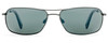 Front View of Reptile Gomek Unisex Rectangular Polarized Sunglasses Gunmetal Silver/Grey 60 mm