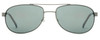 Front View of Reptile Highlands Unisex Pilot Polarized Sunglasses Gunmetal Silver/Grey 61 mm