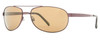 Profile View of Reptile Highland Avaitor Designer Polarized Sunglasses Espresso/Amber Brown 61mm
