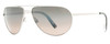 Profile View of Reptile Indo Women Pilot Polarized Sunglass Chrome Silver/Brown Gradient 58 mm