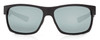 Front View of Reptile Loggerhead Unisex Rectangular Polarized Sunglasses Matte Black/Grey 60mm