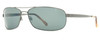 Profile View of Reptile Pecos Men Avaitor Designer Polarized Sunglass Gunmetal Silver/Grey 67 mm