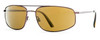 Profile View of Reptile Rattler Unisex Pilot Polarized Sunglasses in Espresso/Amber Brown 62mm