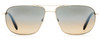 Front View of Reptile Terrapin Unisex Avaitor Polarized Sunglass Gold Plate/Grey Gradient 62mm