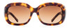Front View of Reptile Woma Womens Polarized Sunglasses Wood Tortoise/Amber Brown Gradient 55mm