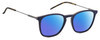 Profile View of Tommy Hilfiger TH1764S Designer Polarized Reading Sunglasses with Custom Cut Powered Blue Mirror Lenses in Navy Blue White Red Silver Tortoise Havana Unisex Panthos Full Rim Metal 51 mm