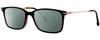 Profile View of Carrera 205 Designer Polarized Sunglasses with Custom Cut Smoke Grey Lenses in Matte Black Gunmetal Unisex Rectangular Full Rim Acetate 52 mm