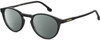 Profile View of Carrera 255 Designer Polarized Reading Sunglasses with Custom Cut Powered Smoke Grey Lenses in Gloss Black Unisex Panthos Full Rim Acetate 48 mm
