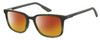 Profile View of Under Armour UA-5010 Designer Polarized Sunglasses with Custom Cut Red Mirror Lenses in Green Horn Marble Unisex Square Full Rim Acetate 53 mm