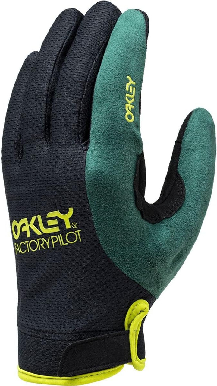 Lifestyle image 3 of Oakley All Mountain Men's MTB Cycling Gloves - Black/Bayberry Green&Neon/X-Large