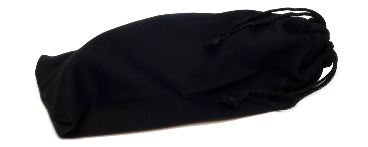Calabria Micro-Fiber Drawstring Eyeglass/Sunglass Case Pouch Black  7.5"x 4.25" Inch Doubles as Cleaning Cloth Image 4