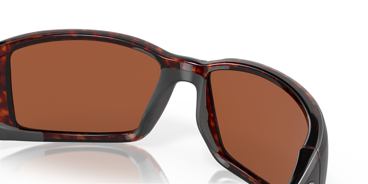Profile View of Costa Del Mar Blackfin Unisex Sunglass Tortoise/Polarized Green Mirror 580G 62mm Alternate 1