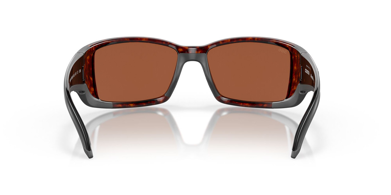 Front View of Costa Del Mar Blackfin Unisex Sunglass Tortoise/Polarized Green Mirror 580G 62mm Alternate 1