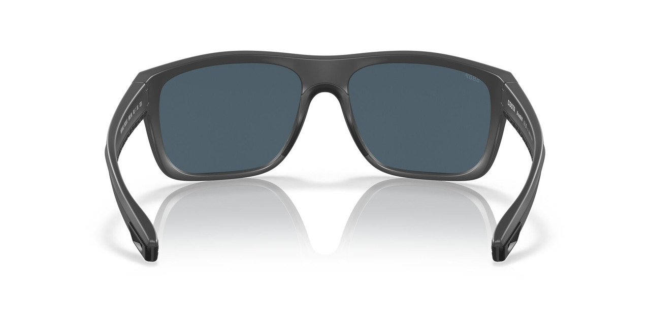Front View of Costa Del Mar Broadbill Unisex Sunglasses in Grey Black/Polarized Gray 580P 61mm Alternate 1