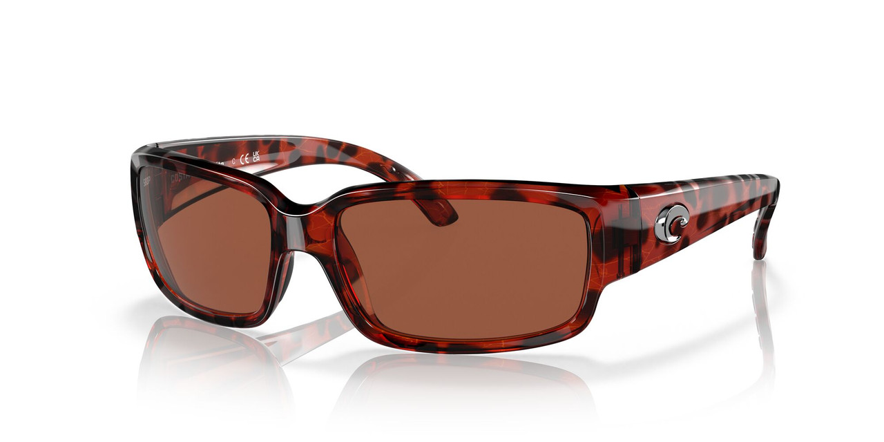 Top View of Costa Del Mar Caballito Unisex Sunglasses in Tortoise/Polarized Copper 580P 59mm Alternate 1