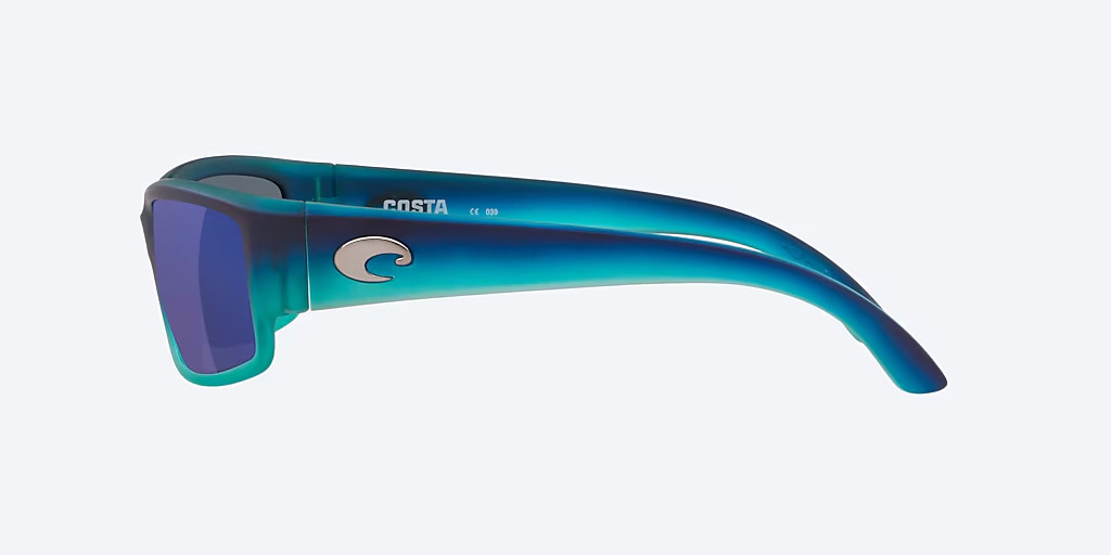 Side View of Costa Del Mar Caballito Sunglasses in Turquoise/Polarized Blue Mirror 580P 59 mm