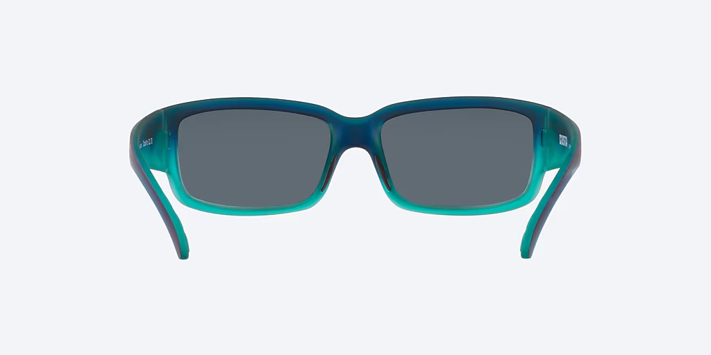 Close Up View of Costa Del Mar Caballito Sunglasses in Turquoise/Polarized Blue Mirror 580P 59 mm