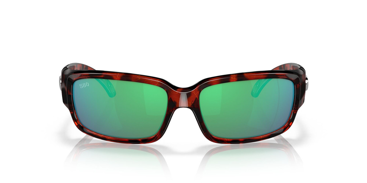 Front View of Costa Del Mar Caballito Sunglass Tortoise/Polarized Green Mirror 580G GLASS 59mm