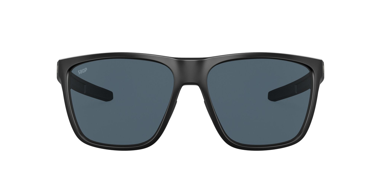 Side View of Costa Del Mar Ferg XL Unisex Designer Sunglasses Black/Polarized Gray 580P 62 mm Alternate 1