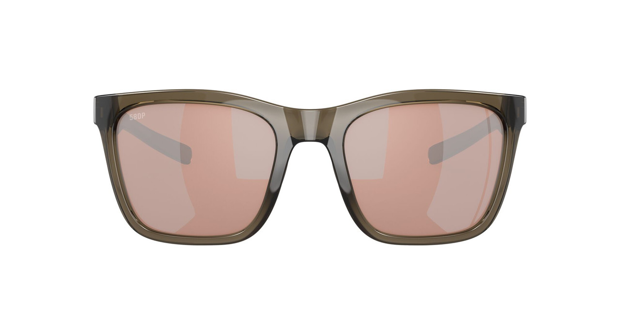 Side View of Costa Del Mar Panga Sunglasses in Taupe/Polarized Copper Silver Mirror 580P 56mm Alternate 1