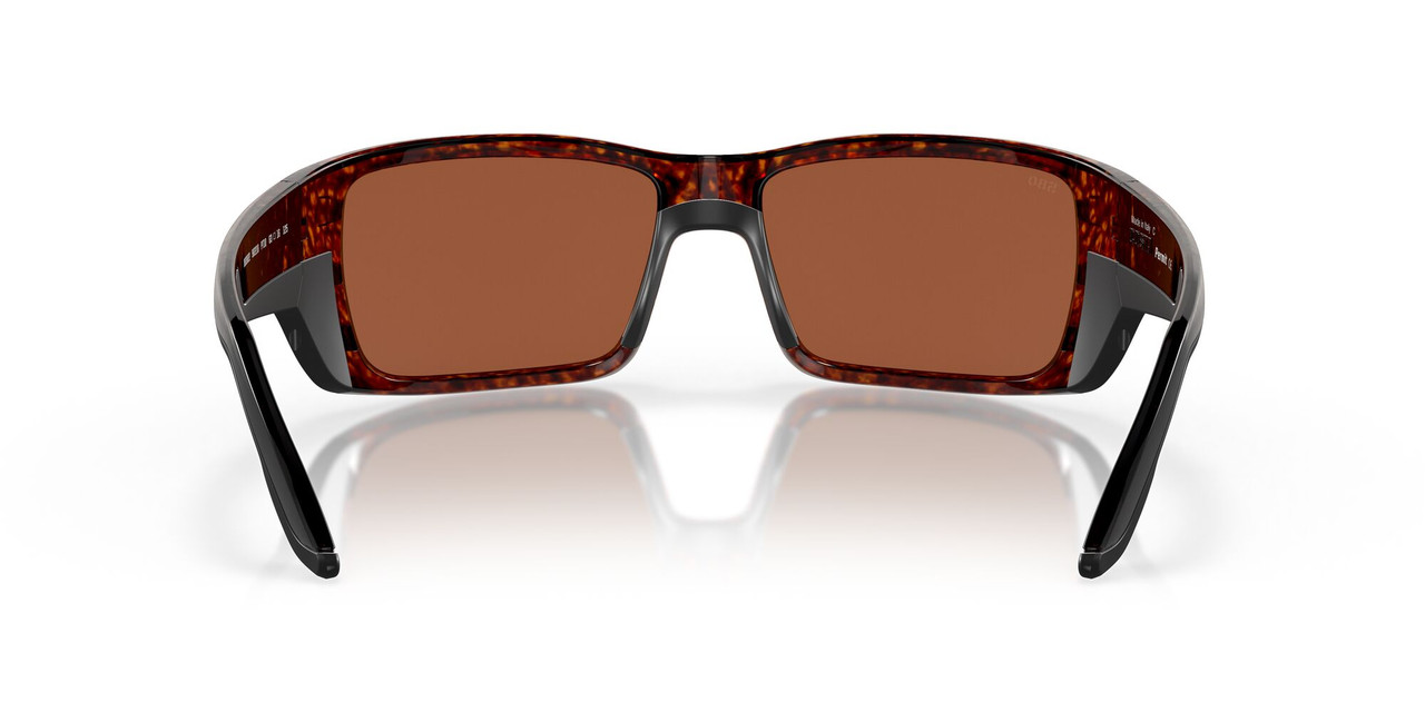 Front View of Costa Del Mar Permit Unisex Sunglasses Tortoise/Polarized Green Mirror 580G 63mm Alternate 1