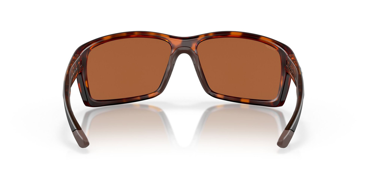 Front View of Costa Del Mar Reefton Unisex Sunglass Tortoise/Polarized Green Mirror 580P 64 mm Alternate 1