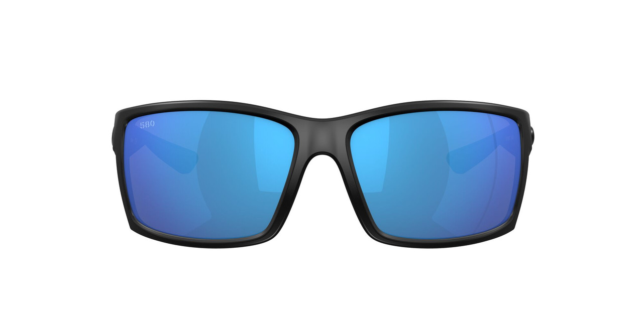 Side View of Costa Del Mar Reefton Unisex Sunglasses in Black/Polarized Blue Mirror 580G 64mm Alternate 1
