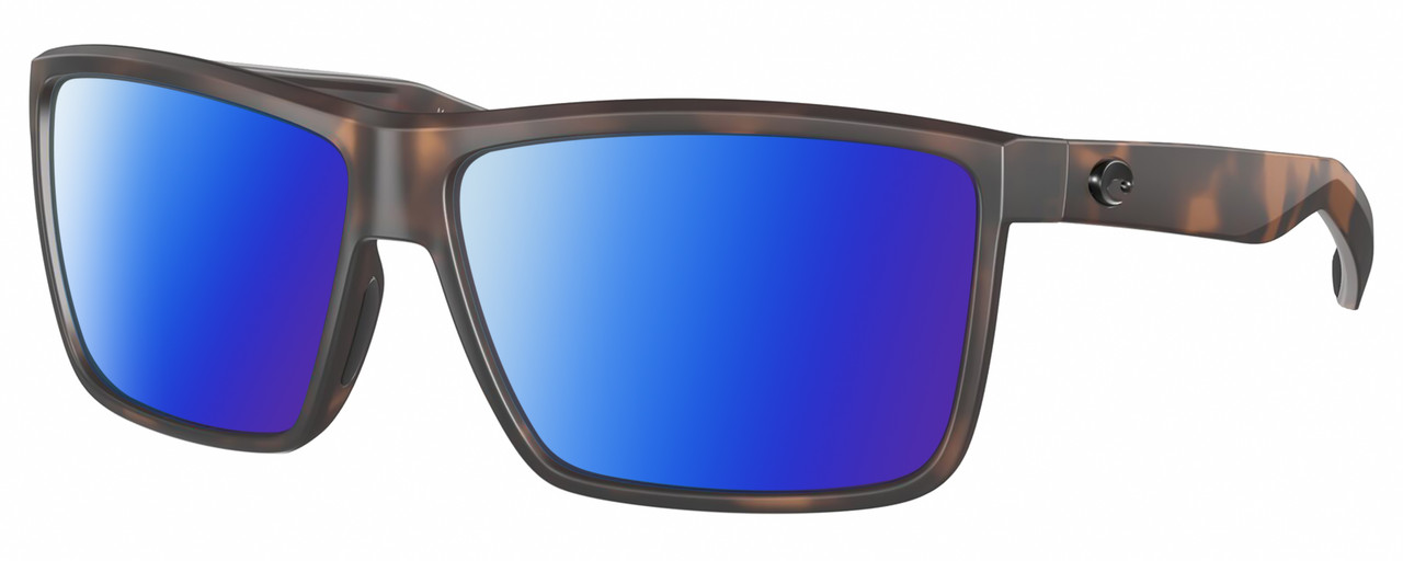 Costa Del Mar メンズ Rinconcito 長方形サングラス, マットブラック/ブルー ミラー偏光-580p, 60 mm Costa Del Mar - Brandclub - Costa Del Mar Men\u0027s Rinconcito