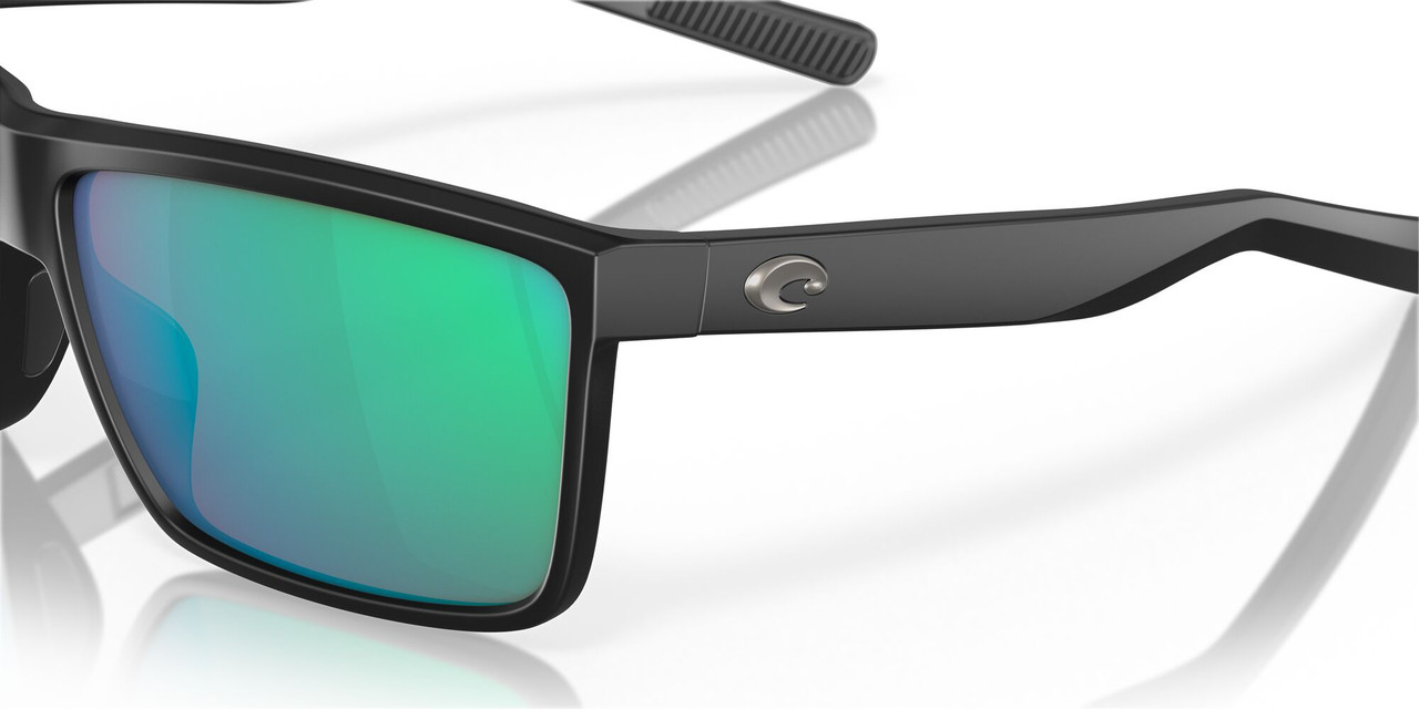 Top View of Costa Del Mar Rinconcito Unisex Sunglass Black/Polarized Green Mirror 580G 60 mm