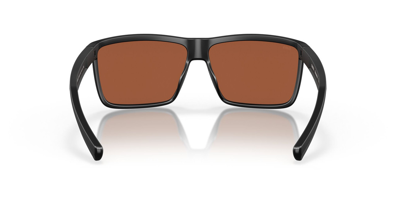 Front View of Costa Del Mar Rinconcito Unisex Sunglass Black/Polarized Green Mirror 580G 60 mm Alternate 1