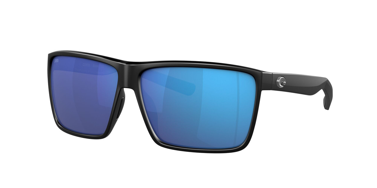 Top View of Costa Del Mar Rincon Unisex Sunglass Black/Polarized Blue Mirror 580G GLASS 63mm Alternate 1