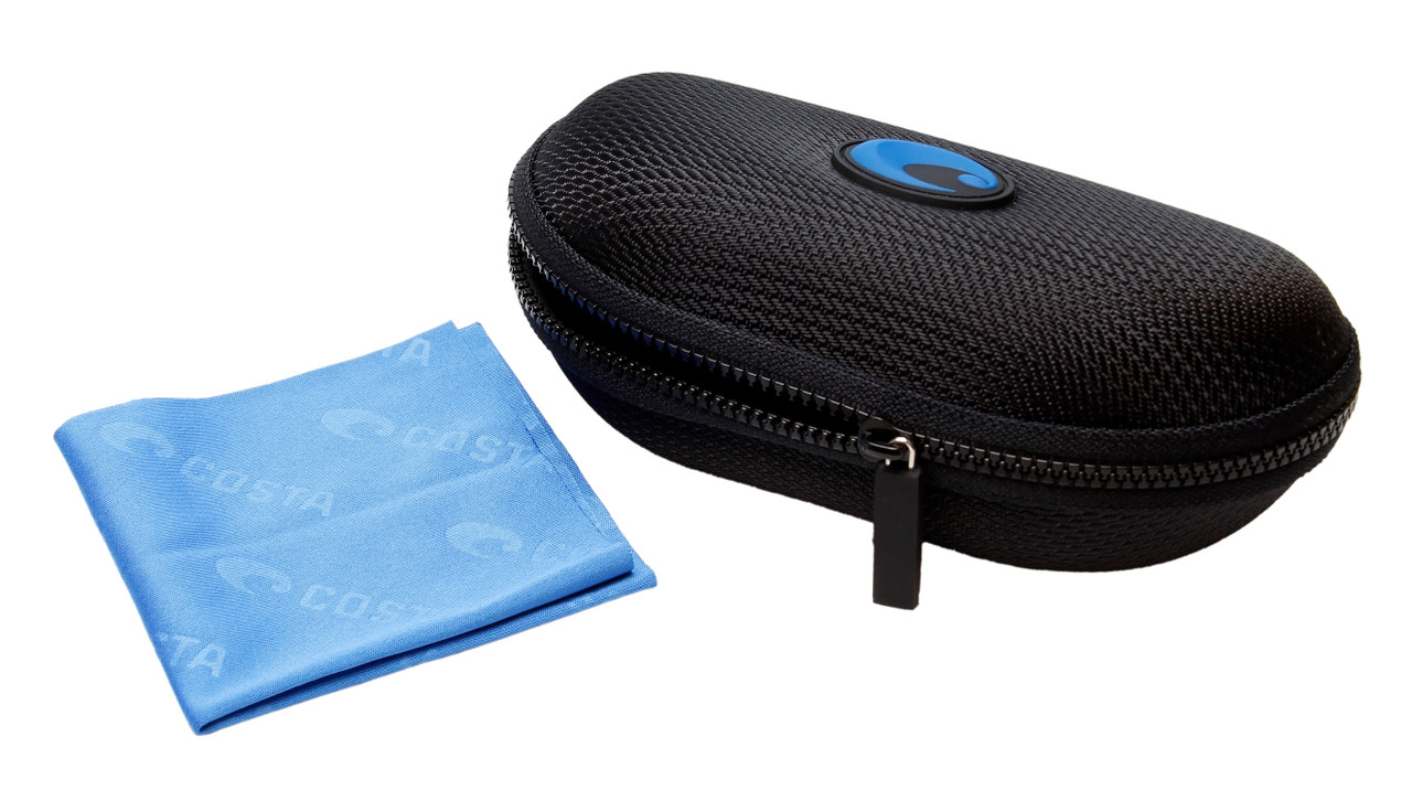 Front View of Costa Del Mar Rincon Unisex Sunglass Black/Polarized Blue Mirror 580G GLASS 63mm Alternate 2