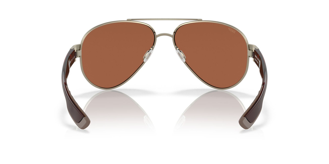 Front View of Costa South Point Sunglasses Rose Gold/Polarized Copper Silver Mirror 580P 59 mm Alternate 1