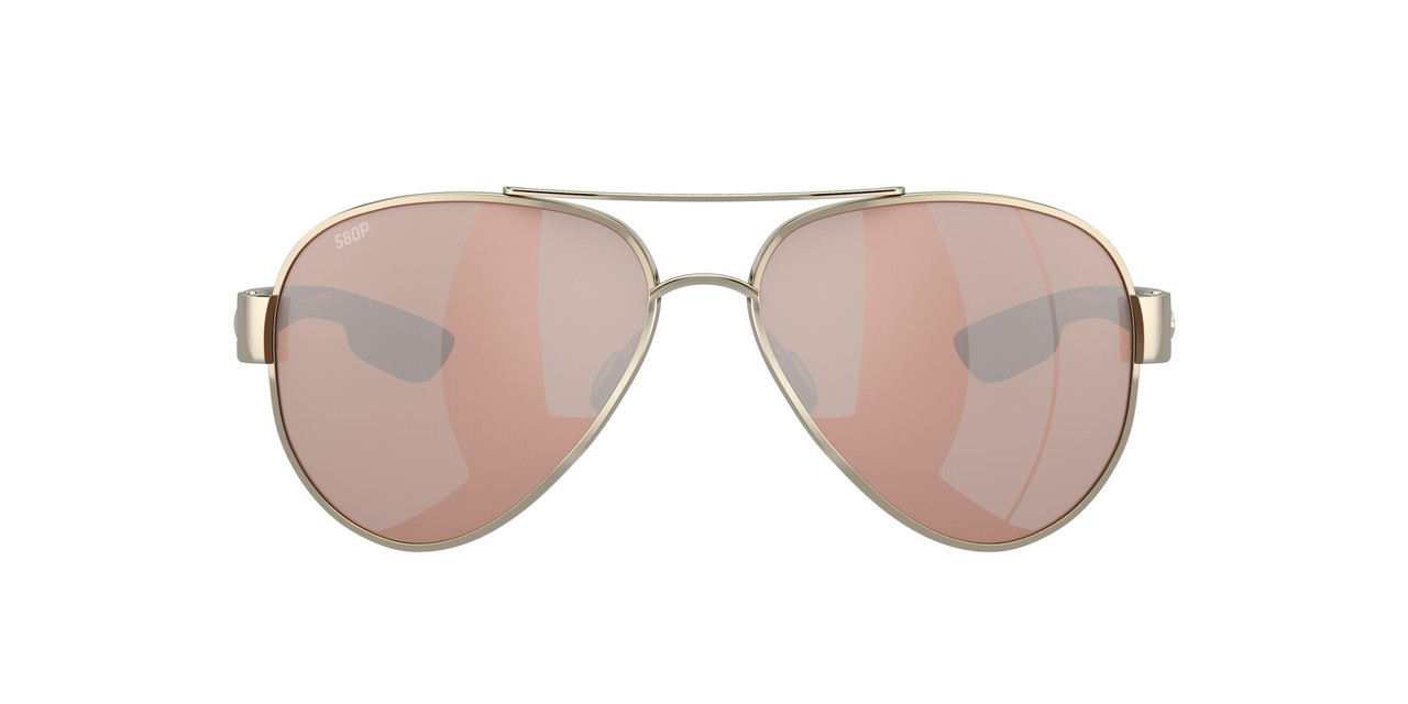 Side View of Costa South Point Sunglasses Rose Gold/Polarized Copper Silver Mirror 580P 59 mm Alternate 1
