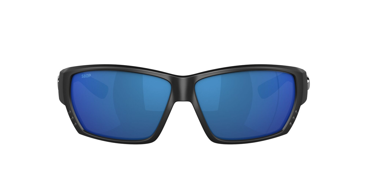 Side View of Costa Del Mar Tuna Alley Unisex Sunglasses Black/Polarized Blue Mirror 580P 62mm Alternate 1