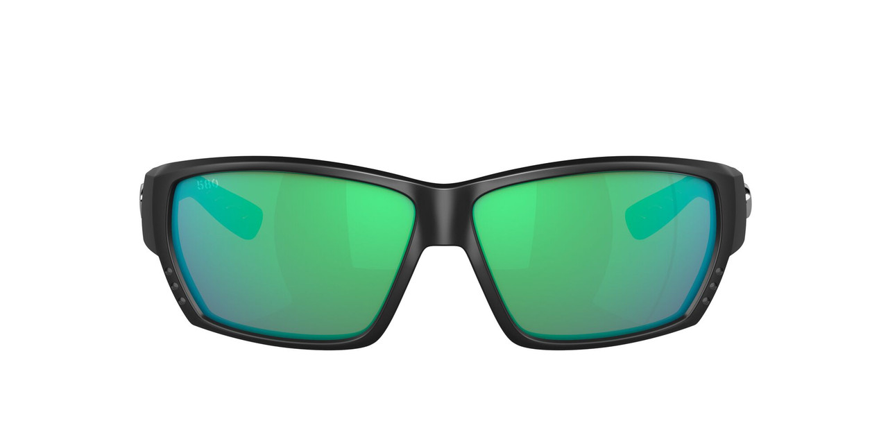 Side View of Costa Del Mar Tuna Alley Unisex Sunglass Black/Polarized Green Mirror 580G 62 mm Alternate 1
