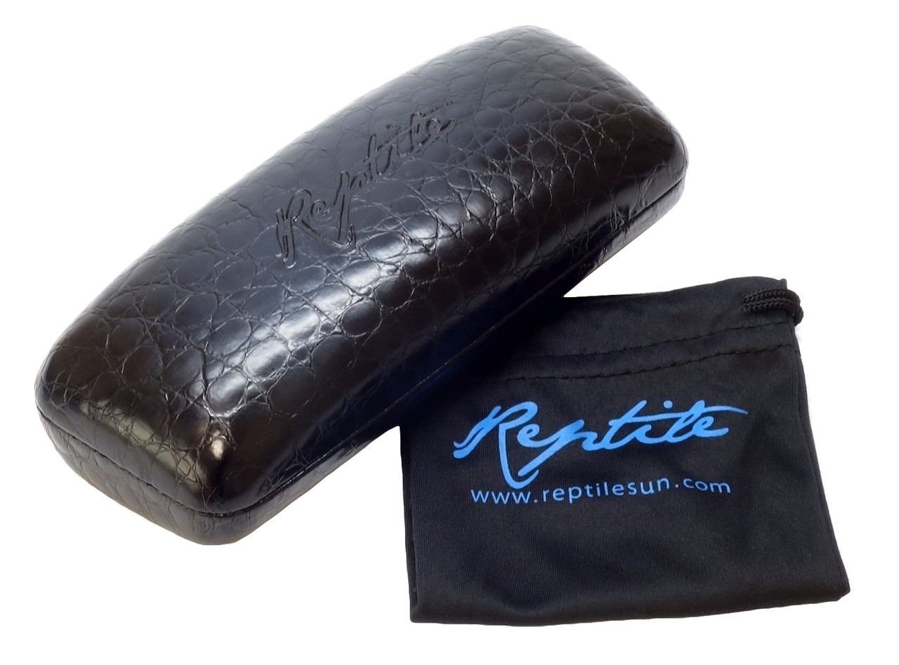 Reptile Glasses Case for Reptile Chelidae Unisex Designer Polarized Sunglasses in Grey Crystal 49mm 4 Opt