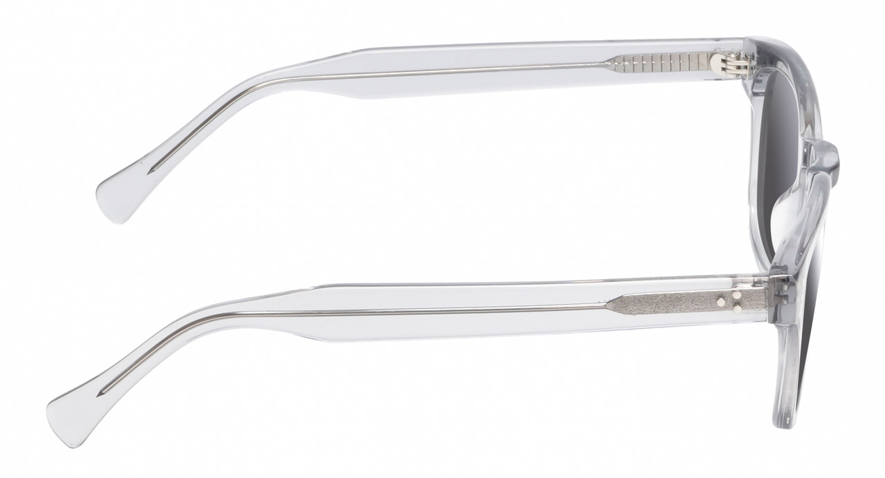 Side View of Reptile Chelidae Unisex Designer Sunglasses in Grey Crystal 49mm 4 Opt with Custom Cut NON-polarized Grey Gradient Lenses