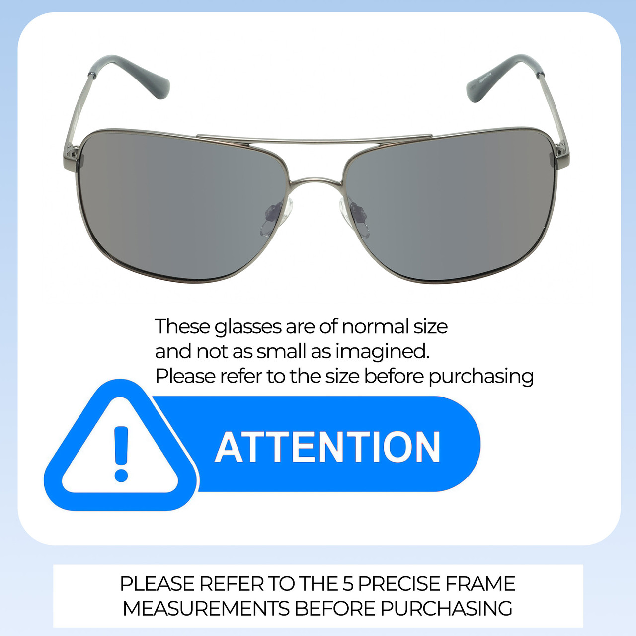 Size Awarenesss Illustration of Timberland TB7202 Unisex Pilot Full Rim Designer Sunglasses in Matte Gunmetal Silver/Blue Polarized 62mm