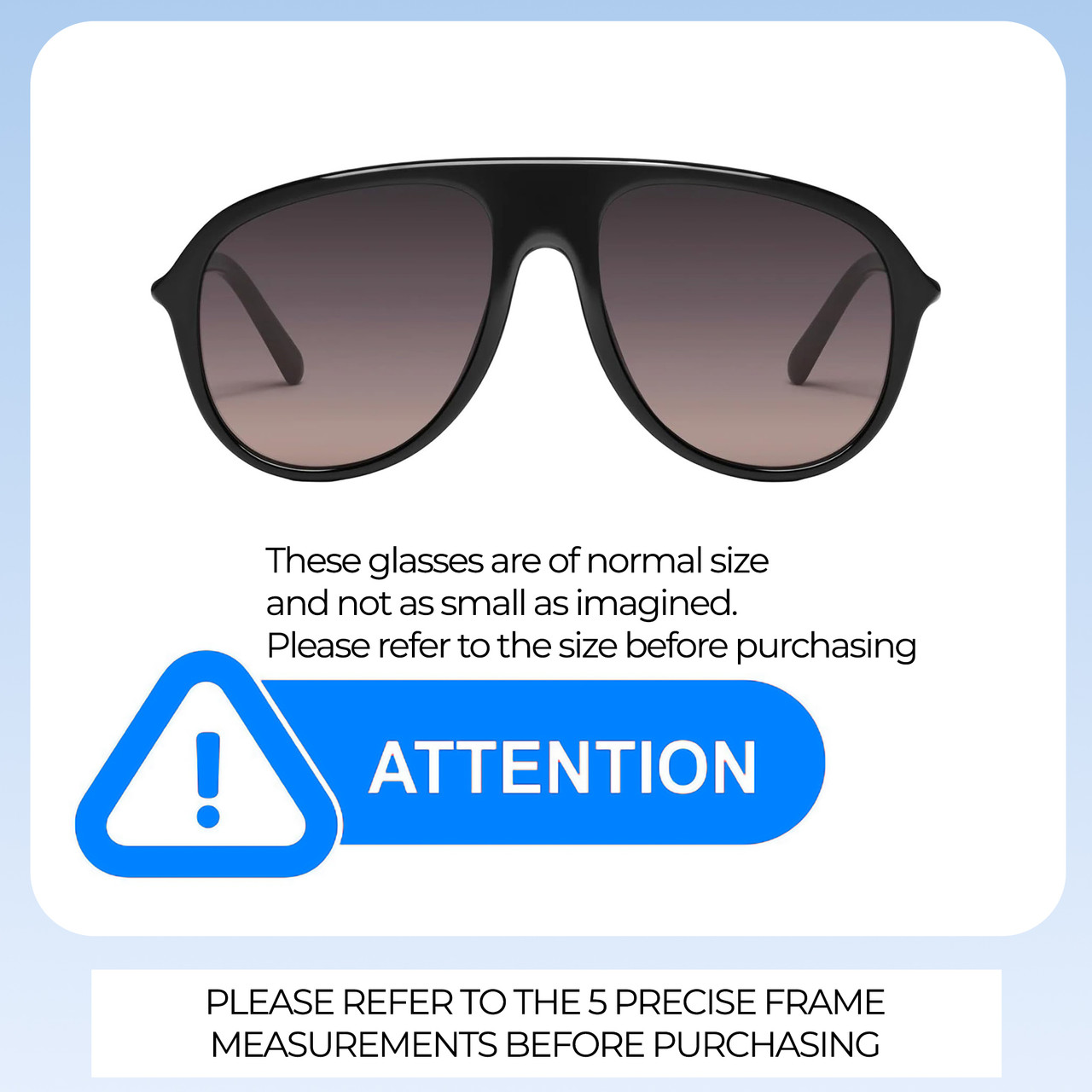 Size Awareness Illustration of QUAY Chart Topper Mens Pilot Polarized Sunglasses Gloss Black 57mm 4 LENS OPTIONS